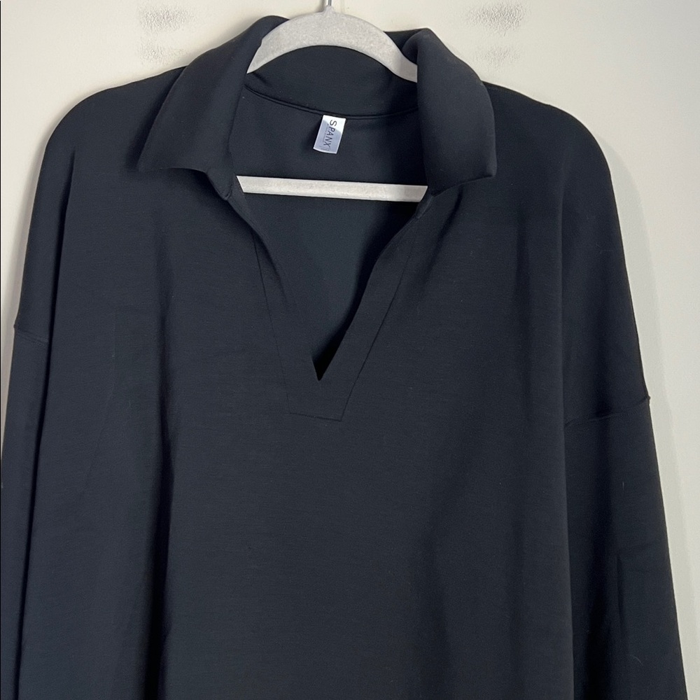 SPANX Air Essentials Polo Pullover Black Preppy S… - image 2